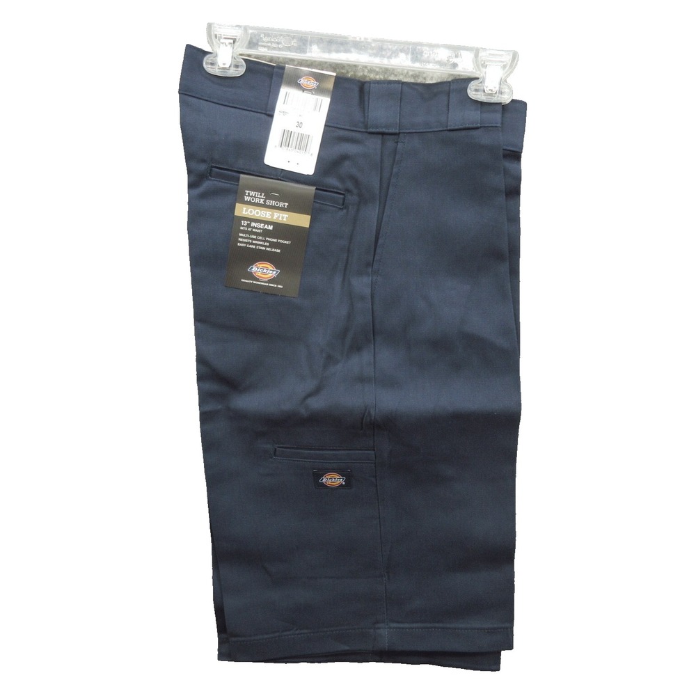 Dickies Men Work Shorts Size 30 Navy Twill Work Loose Fit 13" Multi Pockets New